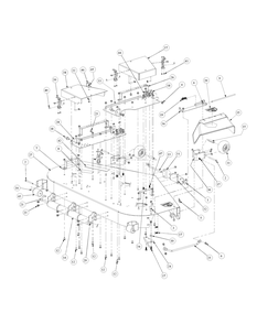 Fabricated Cutter Deck Diagram and Parts List for M60-KW LC-53AB5GFX750-29HP Cub Cadet Lawn Tractor